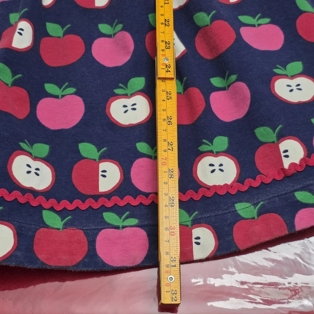 Gymboree Girls Apple Print Peplum Fall Back to School Dress Size 10